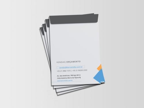 Envelope Saco para A4 aberto