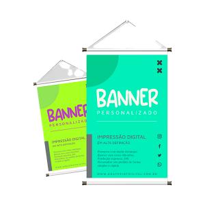Banner com tamanhos pré definidos Lona 440G  4x0 Brilho Sem acabamento Somente uma Arte por Pedido