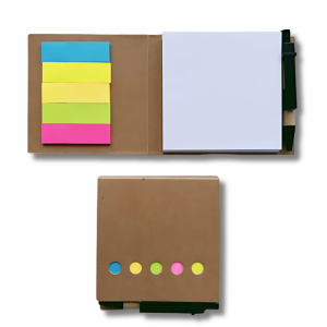 Bloco de Notas blocagem 10x10cm Miolo branco Capa dura Recorte reto Somente uma Arte por Pedido, post it e caneta