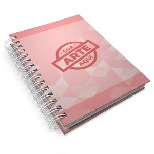 Cadernos Personalizados com Capa Dura  15x21cm   ENCADERNAÇÃO WIRE 80 FOLHAS PAUTADAS