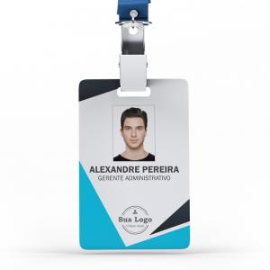 Crachá de Identificação PVC ou papel com plastificação 5,4X8,6cm   Cantos Arredondados 
